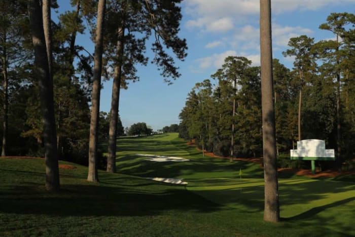 In the early 1970s, George and Tom Fazio collaborated to stretch the par-4 10th by moving the tee back 20 yards and to the left to further accentuate the downhill dogleg hole.
